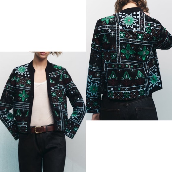 NEW ZARA* “Embroidered Blouse” - Picture 1 of 8